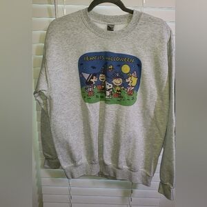 Gildan Gray Peanuts Halloween Sweater
